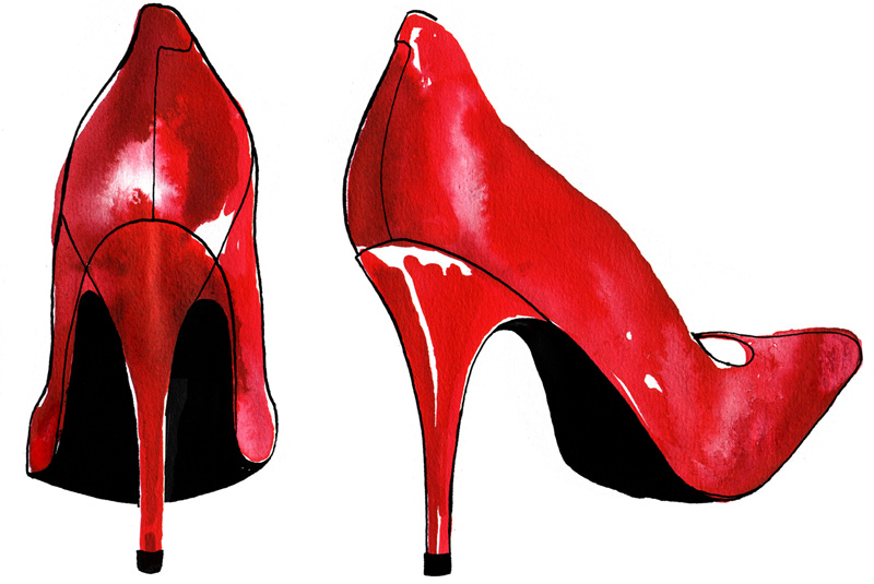 red shoes